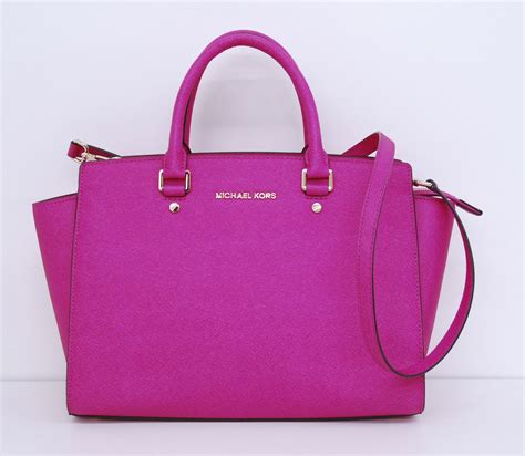 michael kors purses hot pink handbag|Michael Kors handbags pink tote.